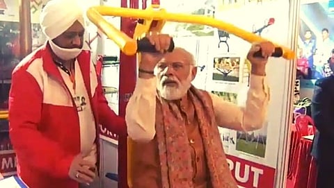 Video of PM Modi doing workout goes viral