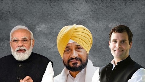 PM Modi, Charanjit Singh Channi AND Rahul Gandhi