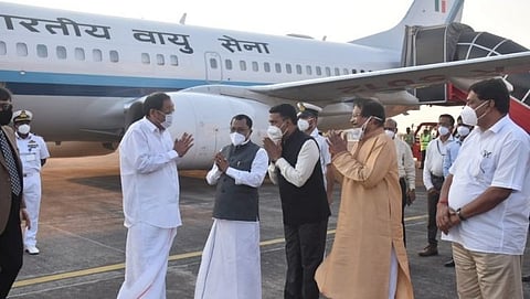 Venkaiah Naidu arrives in Goa