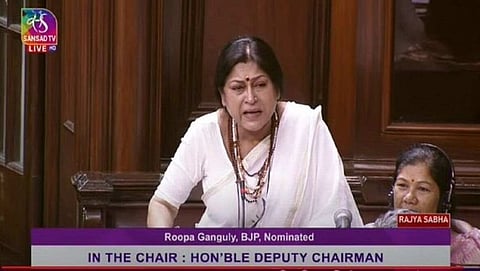 west bengal bjp mp roopa ganguly breaks down in rajya sabha over birbhum violence case mamata banerjee