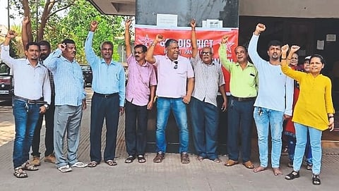 Protest of BSNL workers