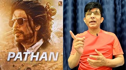 'शाहरुखवर चढले देशभक्तीचे भूत' 'पठाण'च्या टीझरवर KRKने केले भाकीत