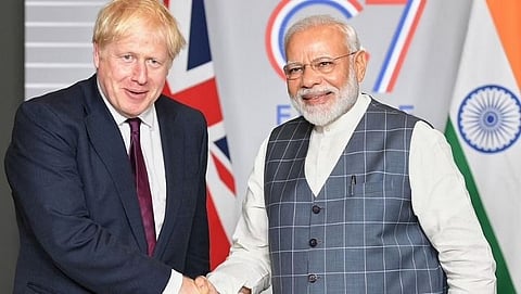 Boris Johnson and Narendra Modi