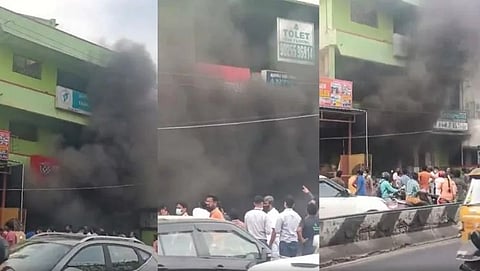okinawa electric scooter dealership fire incident showroom burns down to ashes