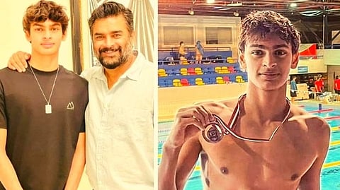 Vedanta Madhavan won a silver medal in the men's 1500m freestyle