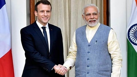 Emmanuel Macron & Prime Minister Narendra Modi