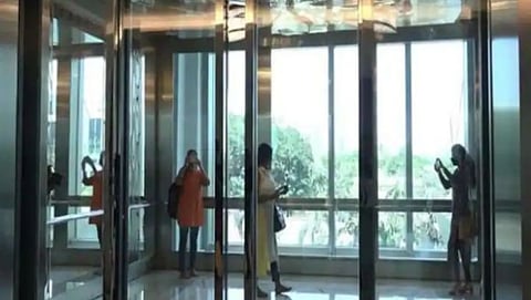 The world's largest elevator was installed at JWC in Mumbai