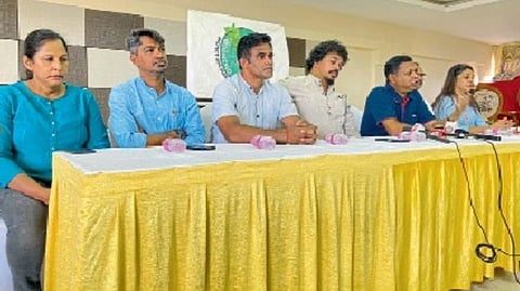 At the press conference