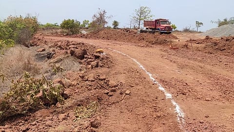 Illegal Hill Cutting in Morjim