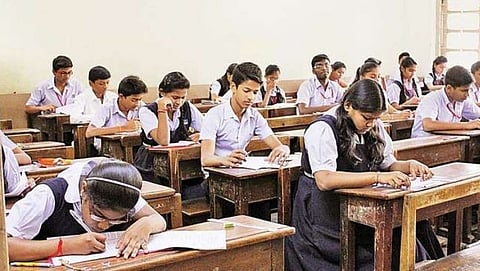 Students writing exam
