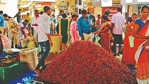 Red Chilies in Bicholim Market