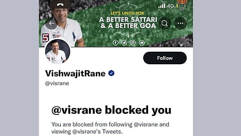 Vishwajit Rane Blocked Amit Patkar on Twitter