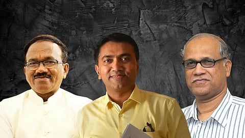 Laxmikant Parsekar, Pramod Sawant and Digambar Kamat