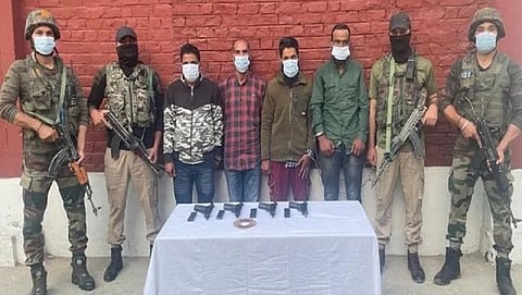 jammu and kashmir 4 lashkar terrorists arrested from bemina srinagar