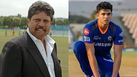 Arjun Tendulkar and Kapil Dev