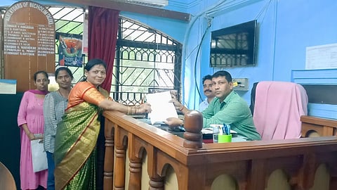 Nomination Filing in Bicholim for panchayat election