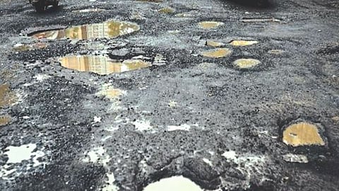 Potholes on Panjim Road