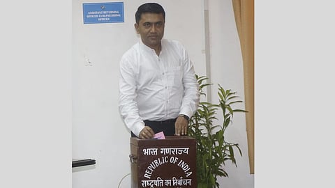 CM Pramod Sawant Casts his Vote for President Election