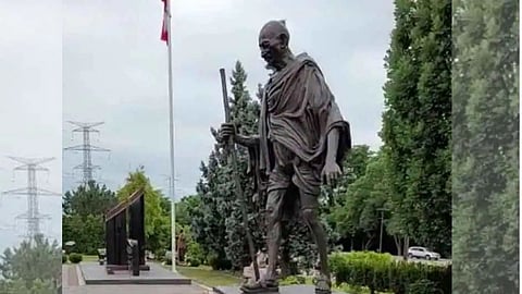 Mahatma Gandhi Statue Defaced