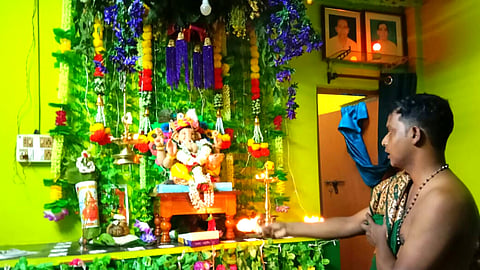 Goa Ganeshotsav:घरोघरी अधिपती गणरायाचे उत्साहात स्वागत, सर्वत्र भक्तिमय वातावरण