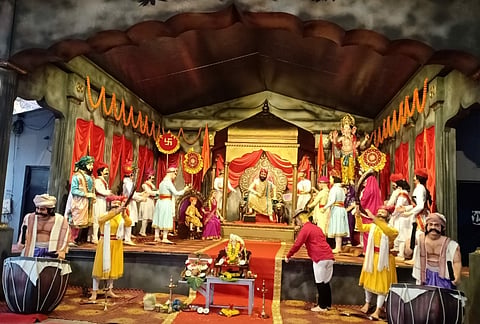 काणकोण येथील छत्रपती शिवाजी महाराजांच्या राज्याभिषेक सोहळ्याचा देखावा ठरतोय आकर्षण