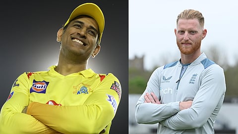 MS Dhoni and Ben Stokes