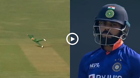 Litton Das catch of Virat Kohli