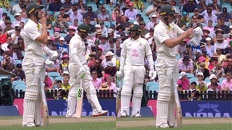 Marnus Labuschagne asks for a cigarette lighter