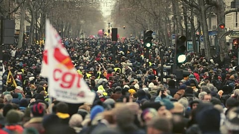 France New Pension Scheme Protest