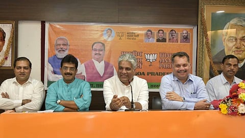 Union Minister Bhupender Yadav In Bjp Office Goa