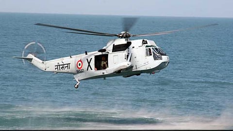 Indian Navy Helicopter Crashed