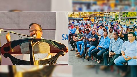 public meeting at Sanguem