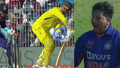 Kuldeep Yadav Clean Bowled Alex Carey
