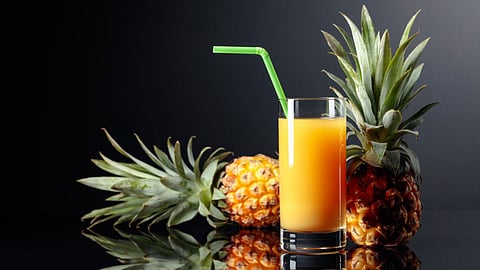 Pineapple Juice in Summer