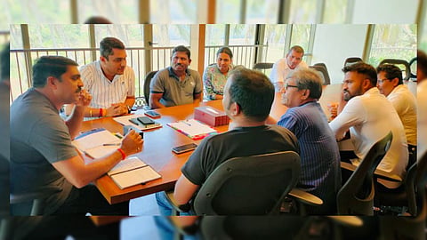 Association office bearers with Vijay Sardesai