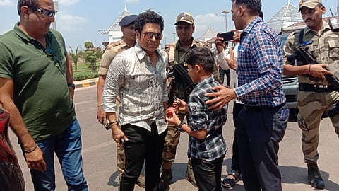 Sachin Tendulkar At Mopa Airport