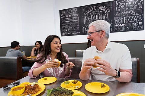 Tim Cook And Madhuri Dixit Nene