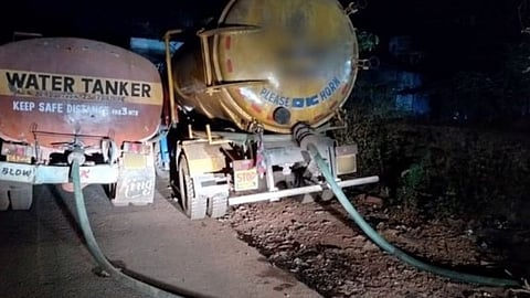 allegedly transferring sewage from septic tanker