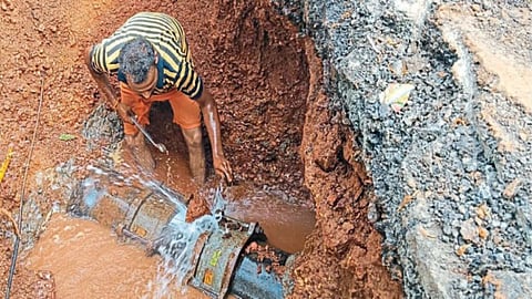 water Pipeline repaired