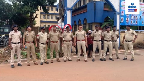heavy police force deployed in Rumdamol