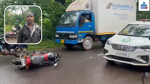 Bike And Car Accident At Curchorem