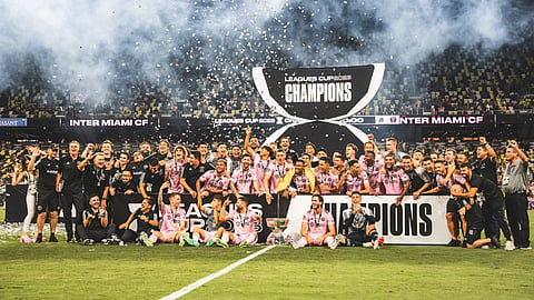 Lionel Messi Won First Trophy For Inter Miami In Leagues Cup 2023.
