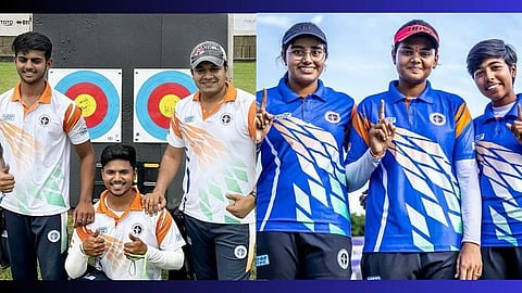 Indian Men And Women Compound Team