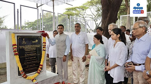 laid Foundation stone for the renovation of Samadhi Bhausaheb Bandodkar