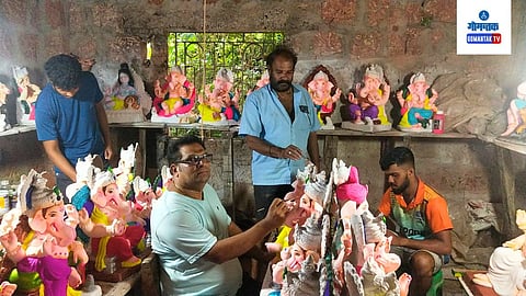 Mandrem ganesh idol making school