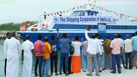 Ferry service between India and Sri Lanka resumes after 40 years.