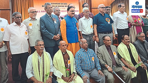 Minister of Social Welfare Subhash Phaldesai and senior Citizen