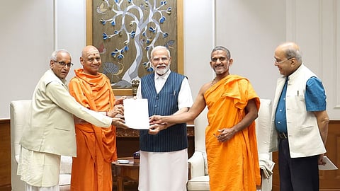 Shri Ram Janmabhoomi Trust General Secretary Champat Rai met PM Narendra Modi.