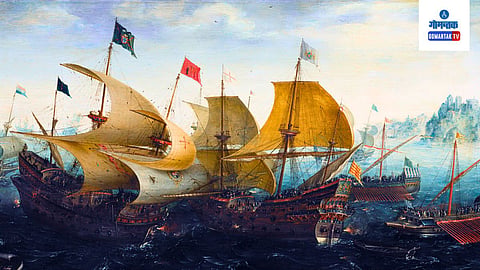 Dutch attack the Portuguese