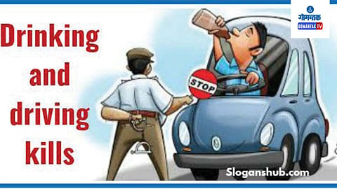 Goa traffic police Action against 35 drunkards including Kadamba bus driver